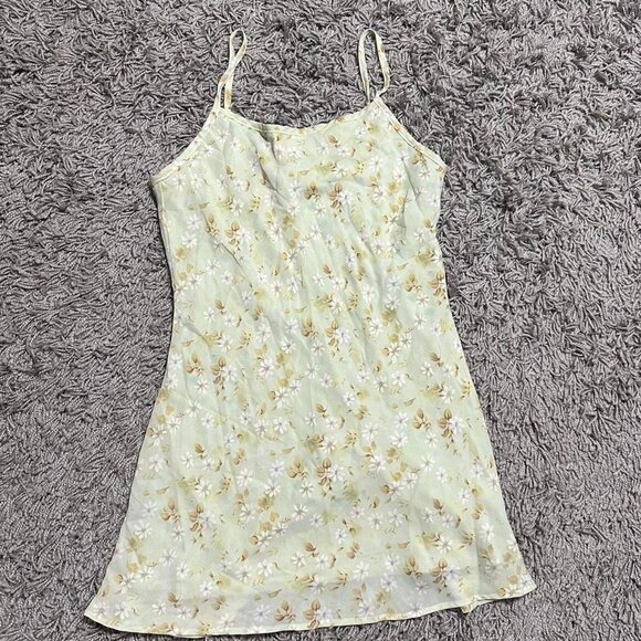 90s Vintage Summer Floral Lightweight Mini Dress Size Large - Picture 1 of 7